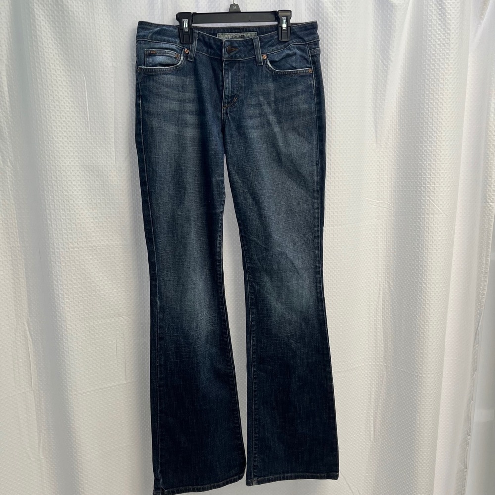 Joe's Jeans Womens Dark Wash Bootcut Denim Mid Rise Distressed Hem Jeans 32x 34